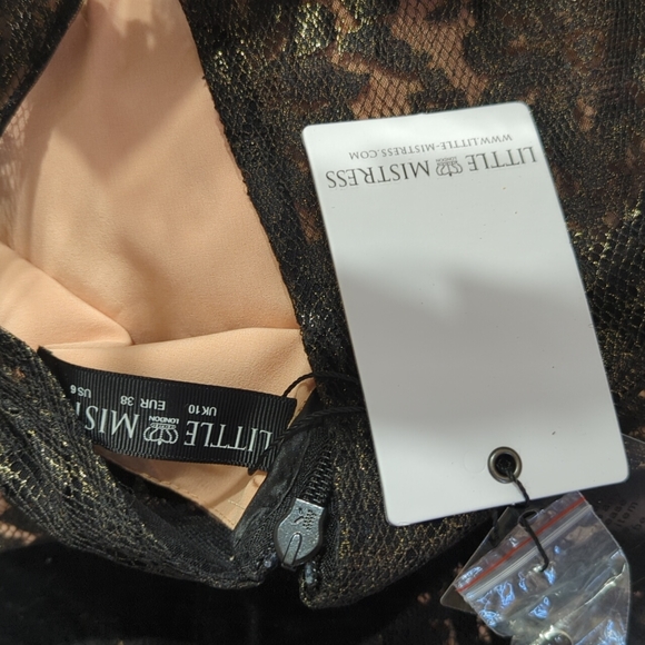 Little Mistress Maternity Allover Cutwork Lace Midi Dress - Picture 10 of 10